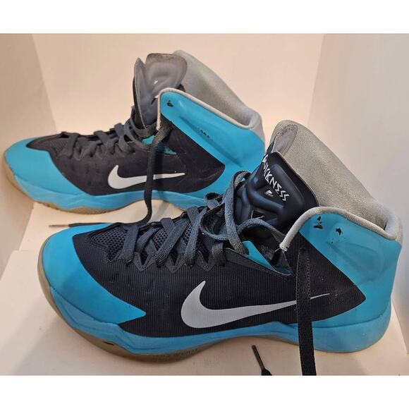 Nike Zoom Hyperquickness Shoes Mens Size 9 Blue Basketball Sneaker 599519-401